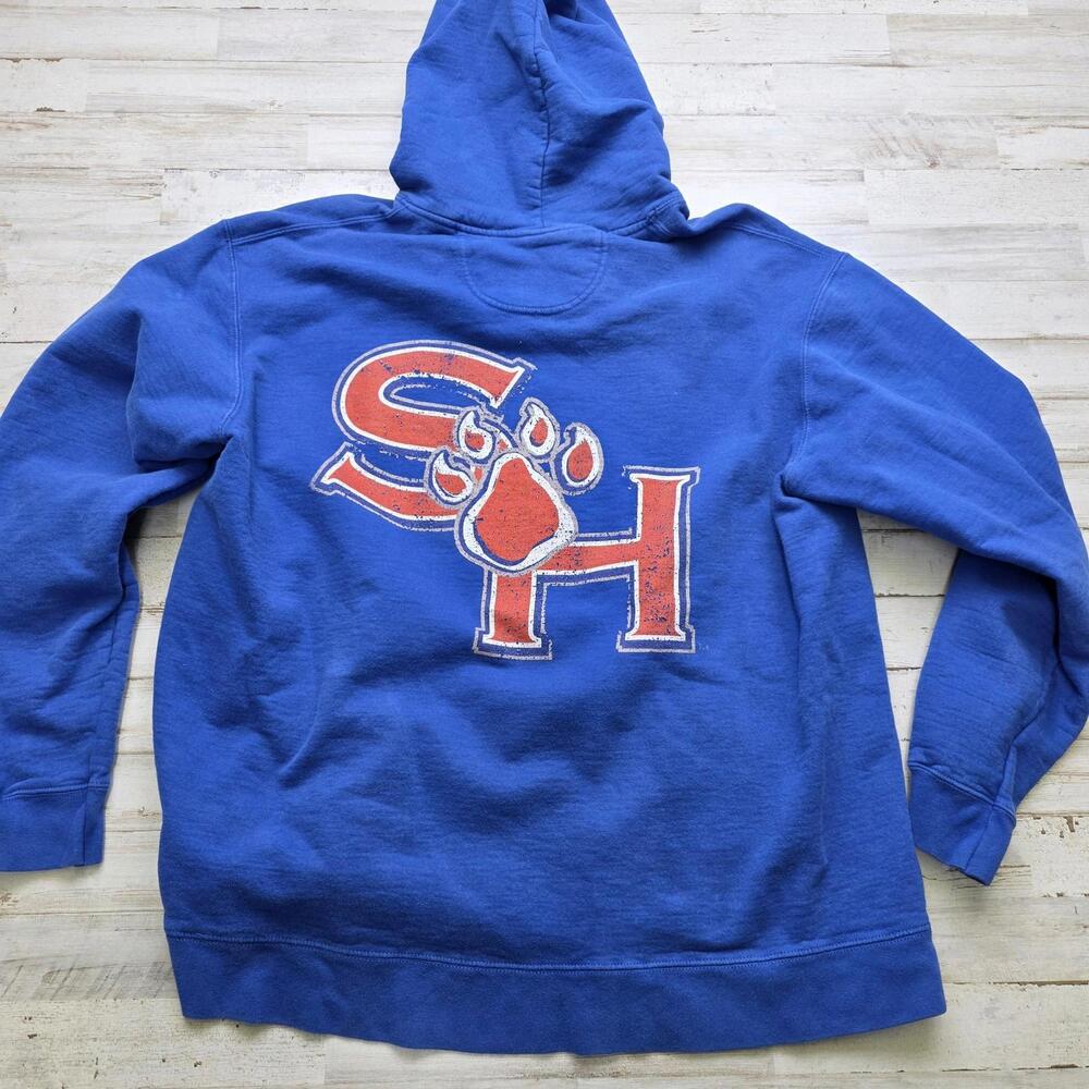 Sam Houston State Bearkats Hoodie Mens XL Blank Front Big logo Back - Cotton